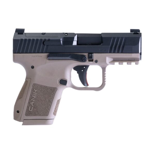 Canik Mete MC9 Handgun 9mm Luger 12 and 15rd Magazines (2) 3.18" Barrel Black Slide FDE Frame - Precision Shot Firearms