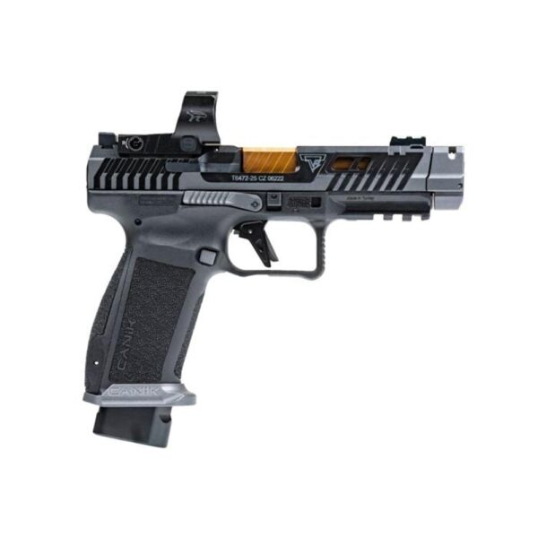 Canik TTI Combat Handgun 9mm Luger 18rd Magazines (2) 4.6" Barrel Smoke with MECANIK MO3 - Precision Shot Firearms