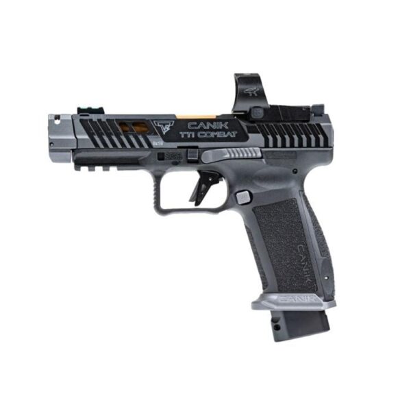 Canik TTI Combat Handgun 9mm Luger 18rd Magazines (2) 4.6" Barrel Smoke with MECANIK MO3 - Precision Shot Firearms