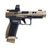 Canik TTI Combat Handgun 9mm Luger 18rd Magazines (2) 4.6" Barrel Black and Bronze with Mecanik M03 Optic - Precision Shot Firearms