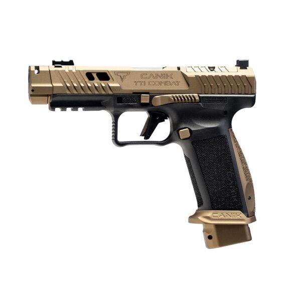 Canik TTI Combat Handgun 9mm Luger 10rd Magazines (2) 4.6" Barrel Black and Bronze - Precision Shot Firearms