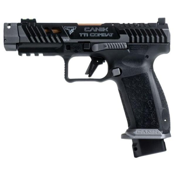 Canik TTI Combat Handgun 9mm Luger 10rd Magazines (2) 4.6" Barrel Smoke - Precision Shot Firearms
