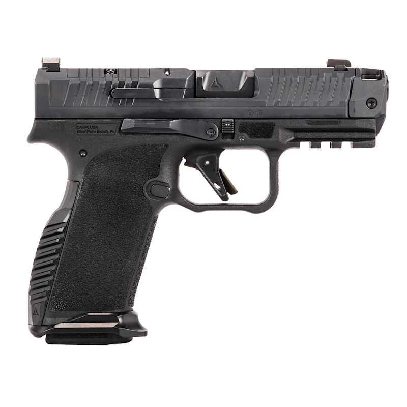 Canik Prime Radian Handgun 9mm Luger 10rd Magazines(2) 3.83" Comp Barrel Optic Ready Black - Precision Shot Firearms