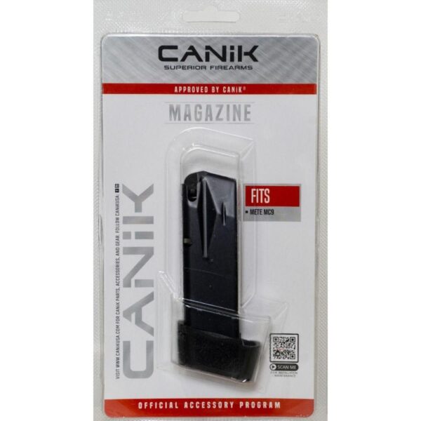 Canik Mete MC9 Handgun Magazine with Full Grip Extension Black 9mm Luger 15/rd - Precision Shot Firearms