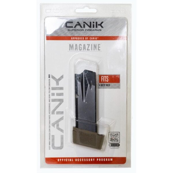 Canik Mete MC9 Handgun Magazine with Full Grip Extension FDE 9mm Luger 15/rd - Precision Shot Firearms