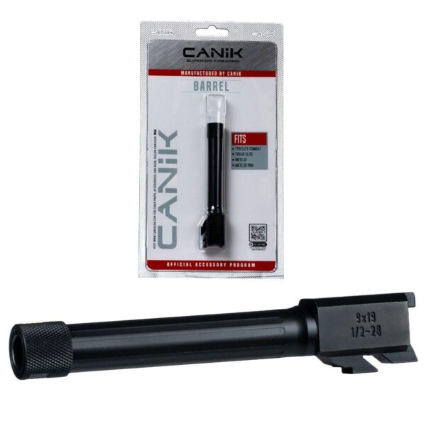 Canik Steel Drop in Barrel for Select 9mm Canik Pistols Fluted Compact Black - Precision Shot Firearms