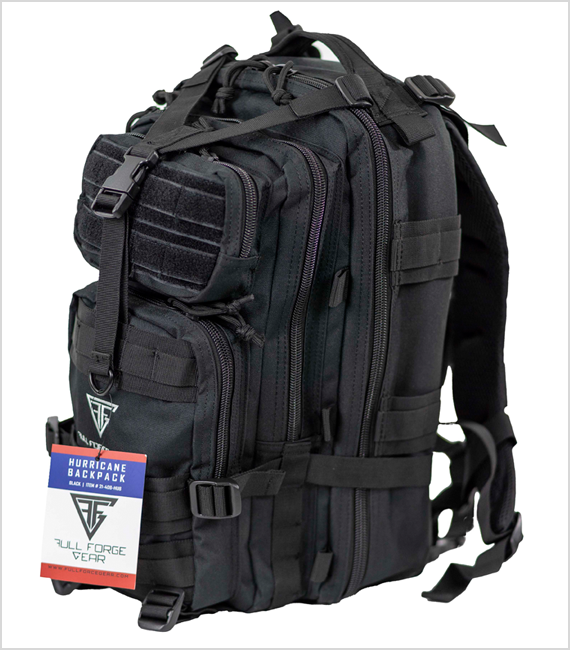 Full Forge Gear Hurricane Tactical Backpack 18x11x11 Black - Precision Shot Firearms