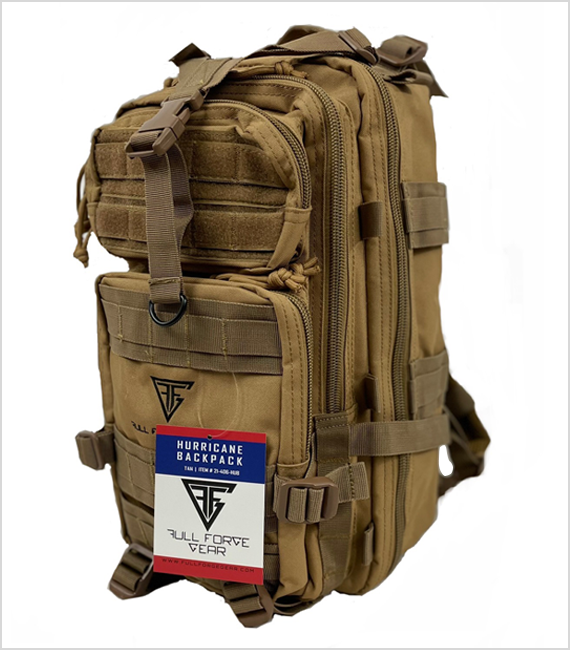 Full Forge Gear Hurricane Tactical Backpack 18x11x11 Tan - Precision Shot Firearms