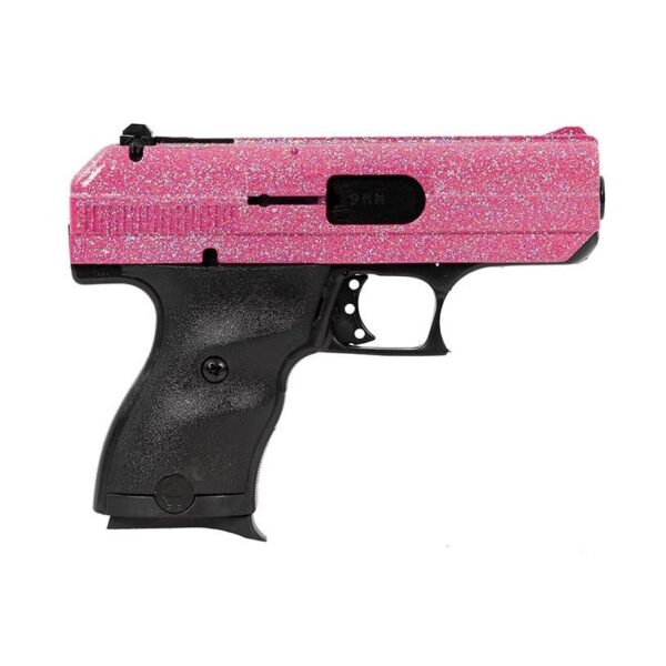 HiPoint C-9 Pink Sparkle Handgun 9mm Luger 8rd Magazine 3.5" Barrel Pink Slide with black Grip - Precision Shot Firearms