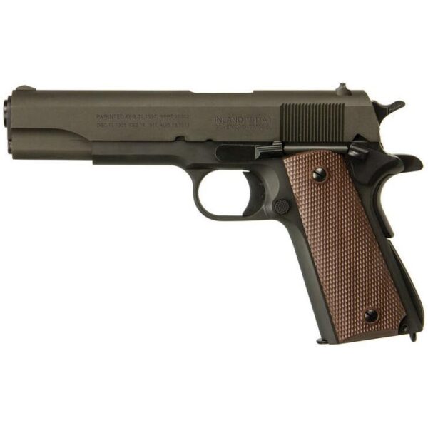 Inland Manufacturing 1911 A1 Government Handgun .45 ACP 7/rd Magazine 5" Barrel OD Green with Brown Grips - Precision Shot Firearms