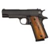 Rock Island Armory M1911 GI Standard MS Handgun .45 ACP 8rd Magazine 4.2" Barrel Black with Wood Grips CA MD MA Compliant - Precision Shot Firearms