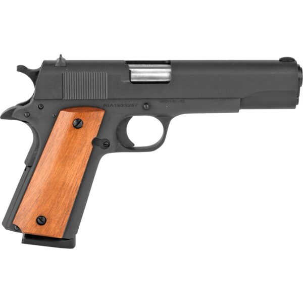 Rock Island M 1911 GI Standard Handgun .45 ACP 8/rd Magazine 5" Barrel Black with Wood Grips MA/MD Compliant - Precision Shot Firearms