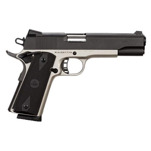Rock Island Armory Standard FS Handgun .45 ACP 8rd Magazine 5" Barrel Two Tone Black and Nickel - Precision Shot Firearms