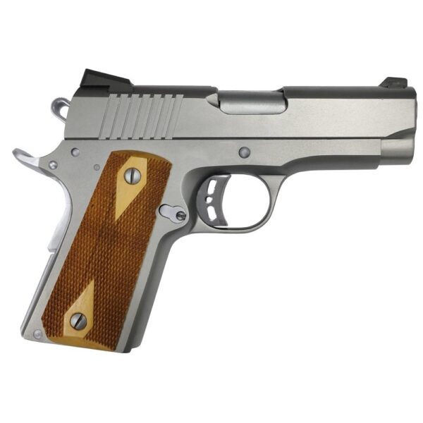 Rock Island Armory Rock 1911 Standard CS Handgun 9mm Luger 8rd Magazine 3.6" Barrel Stainless Steel with Wood Grip - Precision Shot Firearms