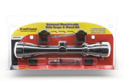 Traditions Muzzleloader Rifle Scope and Mount Kit 3-9x40 Matte Scope Medium Rings and Two-Piece Base A1171 - Precision Shot Firearms