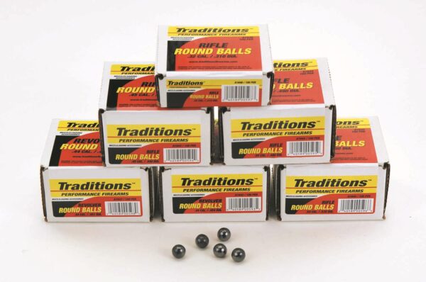 Traditions Muzzleloader Revolver Round Ball - Bulk Pack .44 cal .454" 140 gr 100/ct - Precision Shot Firearms