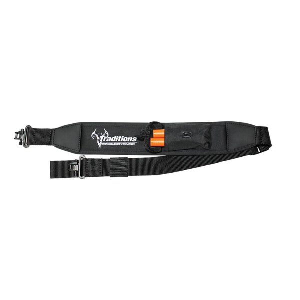 Traditions NitroFire Rifle Sling with Hook & Loop Pouch to Hold Firesticks Black - Precision Shot Firearms
