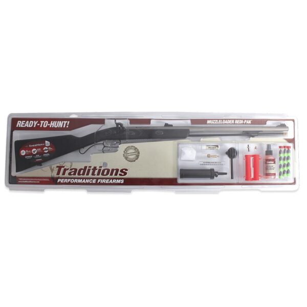 Traditions ShedHorn Redi-Pak Muzzleloader Rifle Kit .50 Cal 26" Barrel Black - Precision Shot Firearms