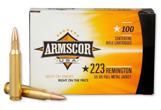 Armscor Rifle Ammunition .223 Rem 55gr FMJ 3050 fps 100/ct - Precision Shot Firearms