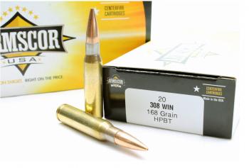 Armscor Rifle Ammunition .308 Win 168 gr HPBT 2500 fps 20/ct - Precision Shot Firearms