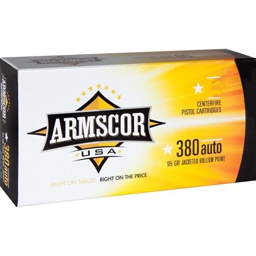 Armscor Handgun Ammunition .380 ACP 95 gr JHP 20/ct - Precision Shot Firearms