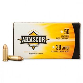 Armscor Handgun Ammunition .38 Super 125 gr FMJ 1008 fps 50/ct - Precision Shot Firearms