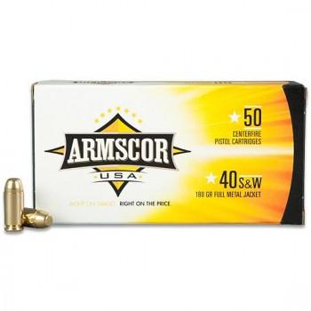 Armscor Handgun Ammunition .40 S&W 180 gr FMJ 953 fps 50/ct - Precision Shot Firearms