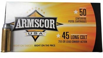 Armscor Handgun Ammunition .45 Colt 255 gr LRN 800 fps 50/ct - Precision Shot Firearms