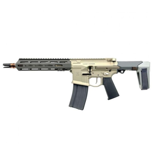 Q Honey Badger Handgun 5.56 NATO 30rd Magazine 10" Threaded Barrel Grey Accents with Brace - Precision Shot Firearms