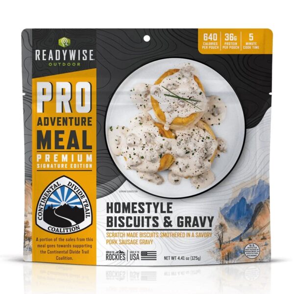 ReadyWise Outdoor ProMeal Homestyle Biscuits & Gravy w/Sausage Single Pouch - Precision Shot Firearms