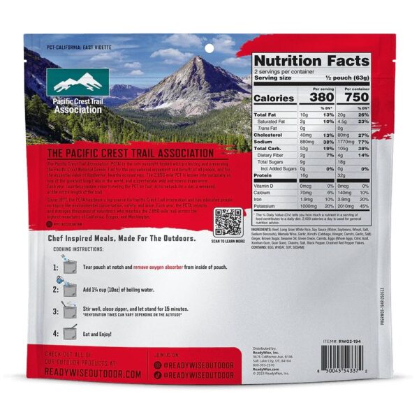 ReadyWise Outdoor Pro Meal Beef Bulgogi and Kimchi Fried Rice Single Pouch - Precision Shot Firearms