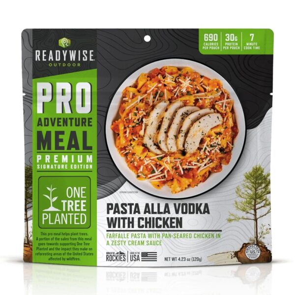 ReadyWise Outdoor Pro Meal Farfalle Alla Vodka with Chicken Single Pouch - Precision Shot Firearms