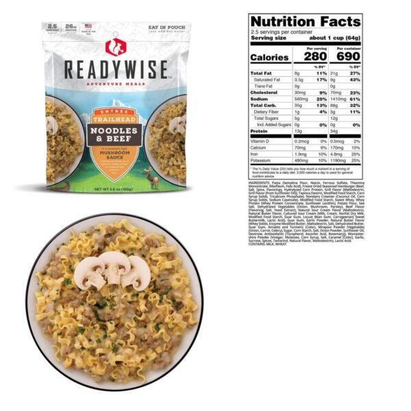 Readywise Trailhead Noodles & Beef - 5.6 oz - Precision Shot Firearms