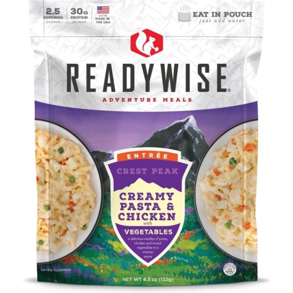 Readywise Crest Peak Creamy Pasta & Chicken - 4.3 oz - Precision Shot Firearms