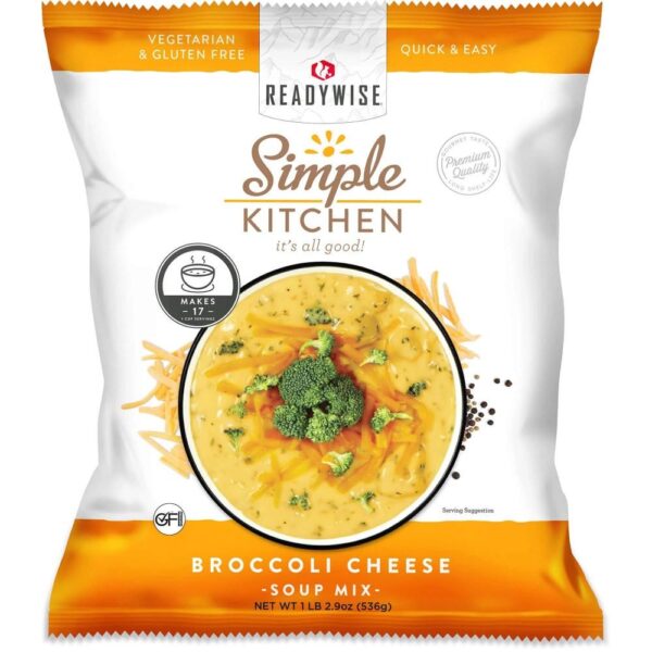 Readywise Simple Kitchen Broccoli Cheese Soup Single Pouch 17 Servings - Precision Shot Firearms