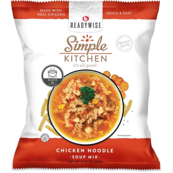 Readywise Simple Kitchen Chicken Noodle Soup Single Pouch 16 Servings - Precision Shot Firearms