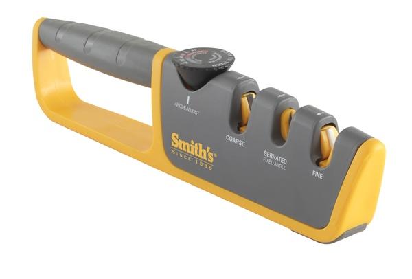 Smith's Adjustable Angle Pull-Thru Knife Sharpener for Straight Edge Knives - Coarse or Fine - Precision Shot Firearms
