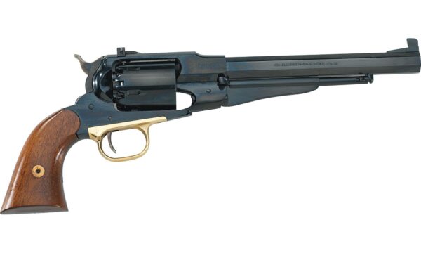 Pietta 1858 Remington Target Steel Frame Blued Muzzleloader Pistol with Walnut Grips - .44 cal 8" - Precision Shot Firearms