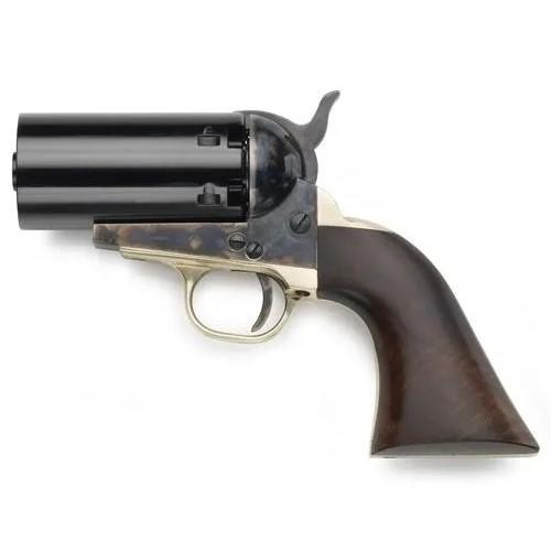 Pietta 1851 Navy Pepperbox Case Hardened Walnut Grips - .36 cal - Precision Shot Firearms
