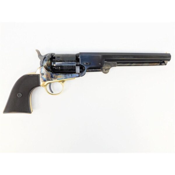 1851 NAVY .44 7 1/2IN CASE HARDENED BROWN POLYMER CHECKERED GRIPS - Precision Shot Firearms