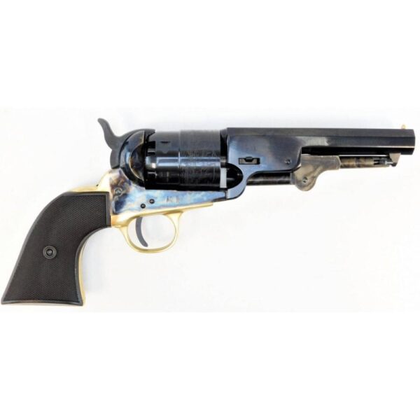 Pietta 1851 Navy Case Hardened Checkered Walnut Grips - .44 cal 5-1/2" - Precision Shot Firearms