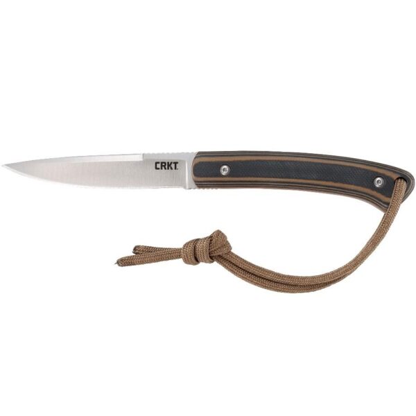 CRKT Biwa Fixed Drop Point Knife 3" Blade Brown Black - Precision Shot Firearms