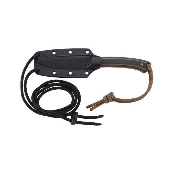 CRKT Biwa Fixed Drop Point Knife 3" Blade Brown Black - Precision Shot Firearms