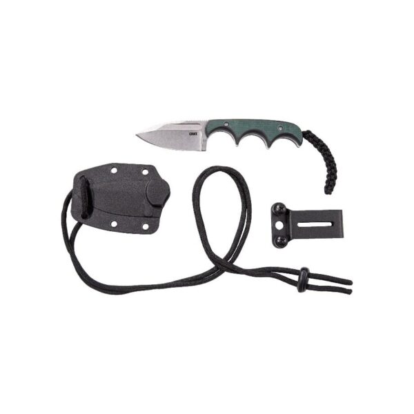 CRKT Minimalist Spear Point Fixed Knife 2-1/8" Spear Point Blade Green - Precision Shot Firearms