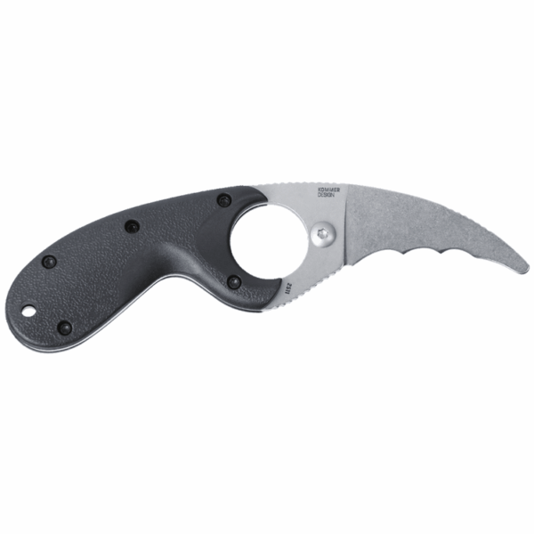 CRKT Bear Claw Fixed Blade Knife 2-2/5" Veff Serrated Hawksbill Blade Black - Precision Shot Firearms