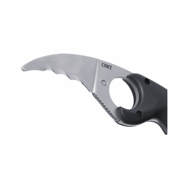 CRKT Bear Claw Fixed Blade Knife 2-2/5" Veff Serrated Hawksbill Blade Black - Precision Shot Firearms