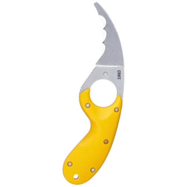 CRKT Bear Claw Fixed Knife 2-2/5" Hawkbill Blade Yellow - Precision Shot Firearms