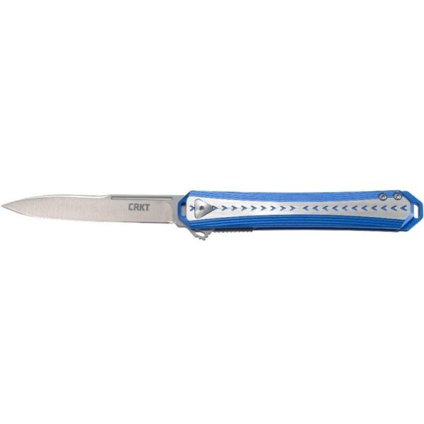 CRKT Stickler Assisted Foldin Knife 3-2/5" Spear Point Blade Blue - Precision Shot Firearms