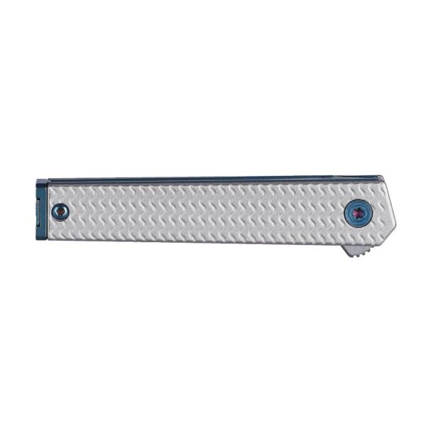 CRKT CEO Microflipper Folding Knife 2-3/8" Drop Point Blade Silver and Blue - Precision Shot Firearms