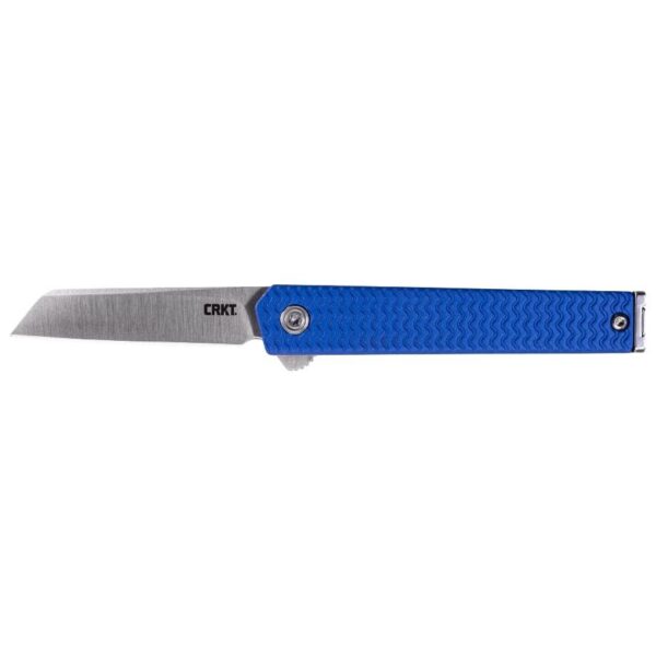 CRKT CEO Microflipper Folding Knife 2-1/5" Sheepsfoot Blade Blue - Precision Shot Firearms